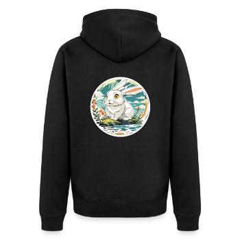 Anime / Bande dessinée / Japonais / Animation / Dessin animé - Veste à capuche bio Premium Unisexe - noir - Dos - Nico (187cm)