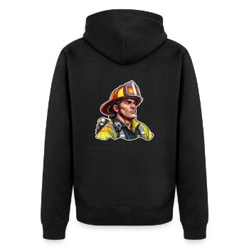 Pompier/Incendie/Incendie/Extinction/Héros - Veste à capuche bio Premium Unisexe - noir - Dos - Nico (187cm)