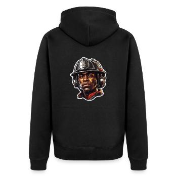 Pompier/Incendie/Incendie/Extinction/Héros - Veste à capuche bio Premium Unisexe - noir - Dos - Nico (187cm)