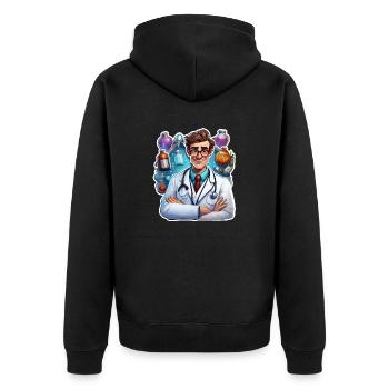 Médecin / professionnel de la santé / médecin / profession / spécialiste - Veste à capuche bio Premium Unisexe - noir - Dos - Nico (187cm)