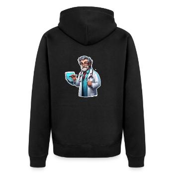 Médecin / professionnel de la santé / médecin / profession / spécialiste - Veste à capuche bio Premium Unisexe - noir - Dos - Nico (187cm)