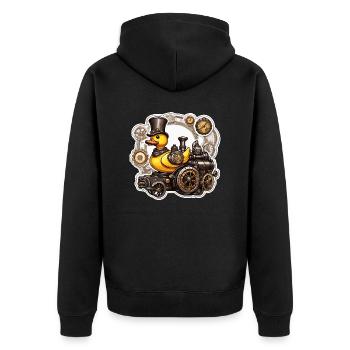 Canard en caoutchouc / canard en caoutchouc / eau / baignoire - Veste à capuche bio Premium Unisexe - noir - Dos - Nico (187cm)