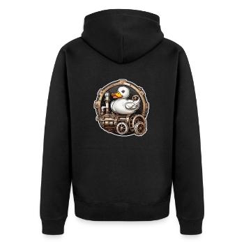 Canard en caoutchouc / canard en caoutchouc / eau / baignoire - Veste à capuche bio Premium Unisexe - noir - Dos - Nico (187cm)