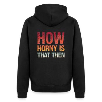 Denglisch Wie Geil Ist Das Denn Englischlehrer - Unisex Premium Bio Zip Hoodie - Schwarz - Hinten - Nico (187cm)