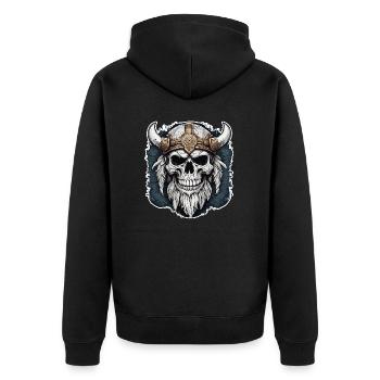 Viking / Thor / Odin / Nordique / Celtique - Veste à capuche bio Premium Unisexe - noir - Dos - Nico (187cm)