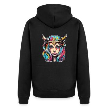Viking / Thor / Odin / Nordique / Celtique - Veste à capuche bio Premium Unisexe - noir - Dos - Nico (187cm)
