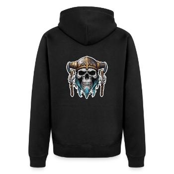 Viking / Thor / Odin / Nordique / Celtique - Veste à capuche bio Premium Unisexe - noir - Dos - Nico (187cm)