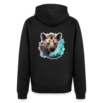 Hyène / Afrique / Safrai / Zoo / Wildis / Animal - Veste à capuche bio Premium Unisexe - noir - Dos - Nico (187cm)