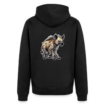 Hyène / Afrique / Safrai / Zoo / Wildis / Animal - Veste à capuche bio Premium Unisexe - noir - Dos - Nico (187cm)