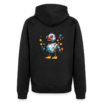 Robot Animal / AI / Mechanized Animals / Comic - Unisex Premium Organic Zip Hoodie - black - Back - Nico (187cm)