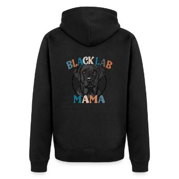 Black Lab Mom Dogs Dog Labrador Labbi Wilsigns - Unisex Premium Organic Zip Hoodie - black - Back - Nico (187cm)