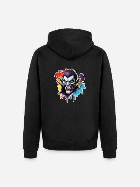 Vampire / Dracula / Bloodsucker / Halloween / Myth - Unisex Premium Organic Zip Hoodie - black