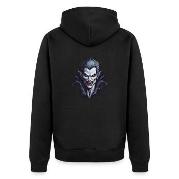 Vampire / Dracula / Suceur de sang / Halloween / Mythe - Veste à capuche bio Premium Unisexe - noir - Dos - Nico (187cm)