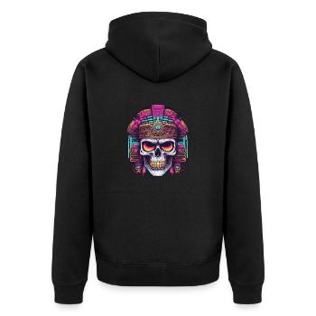 Mayan / High Culture / Peru / Mayan Calendar / Motif - Unisex Premium Organic Zip Hoodie - black - Back - Nico (187cm)
