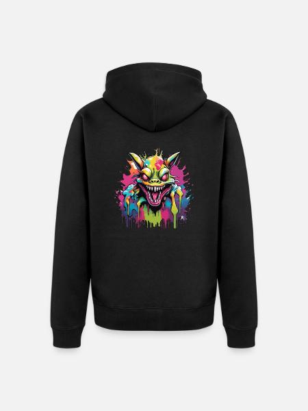 Chupacabra / Sucking Creature / Monster /Spain - Unisex Premium Organic Zip Hoodie - black