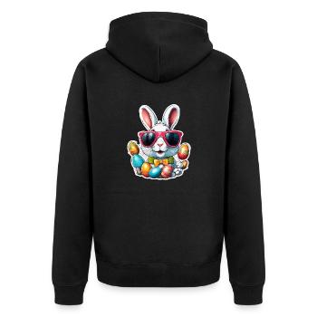 Easter Bunny / Easter / Eggs / Holidays / Easter - Unisex Premium Organic Zip Hoodie - black - Back - Nico (187cm)