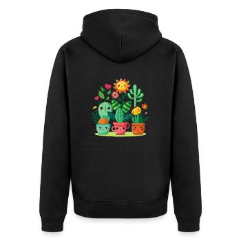 Amis des plantes - Veste à capuche bio Premium Unisexe - noir - Dos - Nico (187cm)
