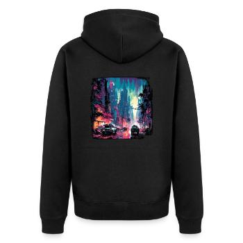 Apocalypse / Apocalypse / Destruction / Anarchie - Veste à capuche bio Premium Unisexe - noir - Dos - Nico (187cm)