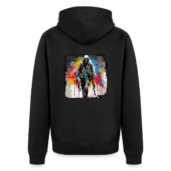 Apocalypse / Apocalypse / Destruction / Anarchie - Veste à capuche bio Premium Unisexe - noir - Dos - Nico (187cm)
