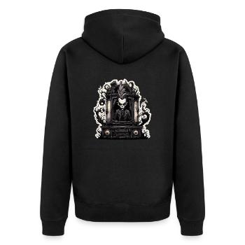 TV / Télévision / Analogique / Tube TV / Rétro - Veste à capuche bio Premium Unisexe - noir - Dos - Nico (187cm)