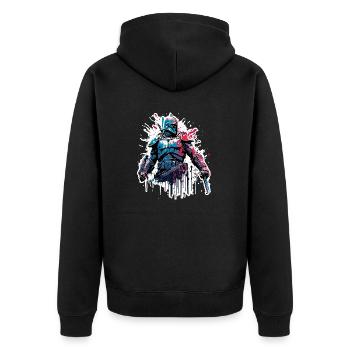 Spartan / Warrior / Fighter / Ancient / Sparta - Unisex Premium Organic Zip Hoodie - black - Back - Nico (187cm)