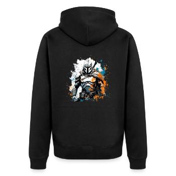 Spartan / Warrior / Fighter / Ancient / Sparta - Unisex Premium Organic Zip Hoodie - black - Back - Nico (187cm)