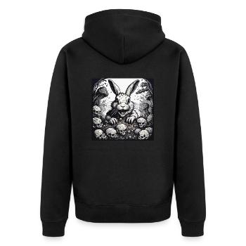 Easter Bunny / Easter / Eggs / Holidays / Easter - Unisex Premium Organic Zip Hoodie - black - Back - Nico (187cm)