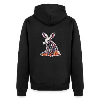 Easter Bunny / Easter / Eggs / Holidays / Easter - Unisex Premium Organic Zip Hoodie - black - Back - Nico (187cm)