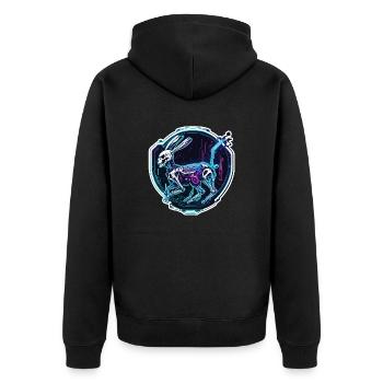 Easter Bunny / Easter / Eggs / Holidays / Easter - Unisex Premium Organic Zip Hoodie - black - Back - Nico (187cm)