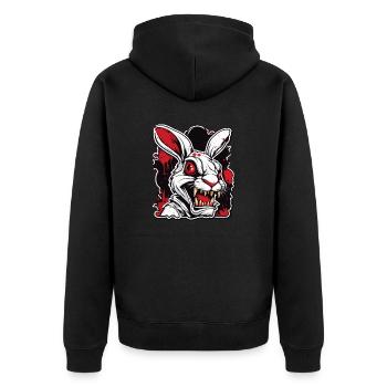 Easter Bunny / Easter / Eggs / Holidays / Easter - Unisex Premium Organic Zip Hoodie - black - Back - Nico (187cm)
