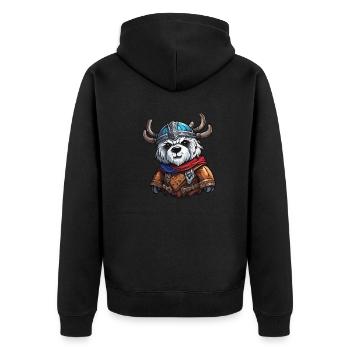 Ours en peluche / Peluche / Animal en peluche / Idée cadeau - Veste à capuche bio Premium Unisexe - noir - Dos - Nico (187cm)