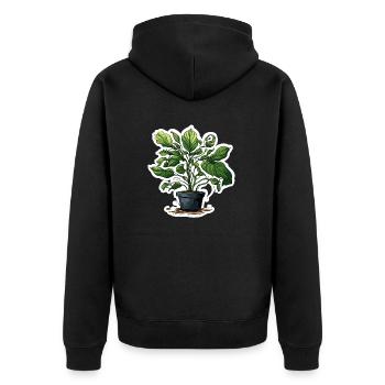 Plante d’intérieur / Plante en pot / Décoration / Pot - Veste à capuche bio Premium Unisexe - noir - Dos - Nico (187cm)