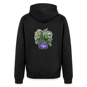 Plante d’intérieur / Plante en pot / Décoration / Pot - Veste à capuche bio Premium Unisexe - noir - Dos - Nico (187cm)