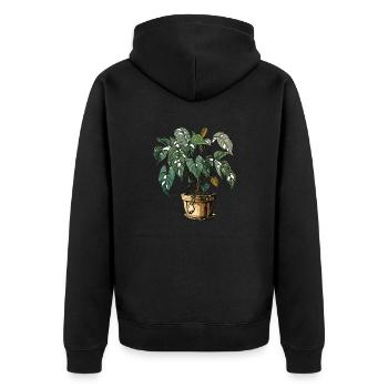 Plante d’intérieur / Plante en pot / Décoration / Pot - Veste à capuche bio Premium Unisexe - noir - Dos - Nico (187cm)