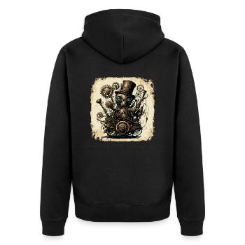 Poupée d’horreur / Halloween / Effrayant / Sombre - Veste à capuche bio Premium Unisexe - noir - Dos - Nico (187cm)