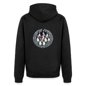 Bowling / Quilles / Bowling / Pin / Strike - Veste à capuche bio Premium Unisexe - noir - Dos - Nico (187cm)