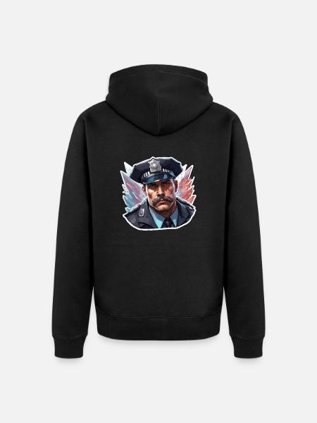 Polizei / Einsatz / Beruf / Job / Einsatzkräfte - Unisex Premium Bio Zip Hoodie - Schwarz