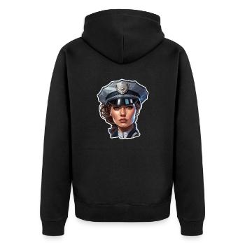 Police / Opérations / Profession / Emploi / Forces d’urgence - Veste à capuche bio Premium Unisexe - noir - Dos - Nico (187cm)