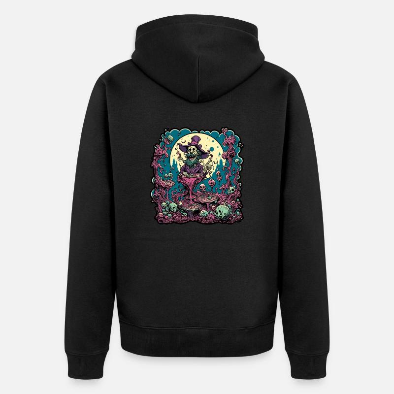 Psychedelic / Halluzination / Magie / Zauberer - Unisex Premium Bio Zip Hoodie - Schwarz