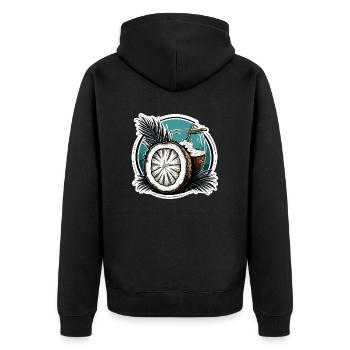Cocktail / Bar / Mixage / Boisson / Exotique / Club - Veste à capuche bio Premium Unisexe - noir - Dos - Nico (187cm)