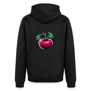Food / Fruit / Market / Vitamins / Design - Unisex Premium Organic Zip Hoodie - black - Back - Nico (187cm)