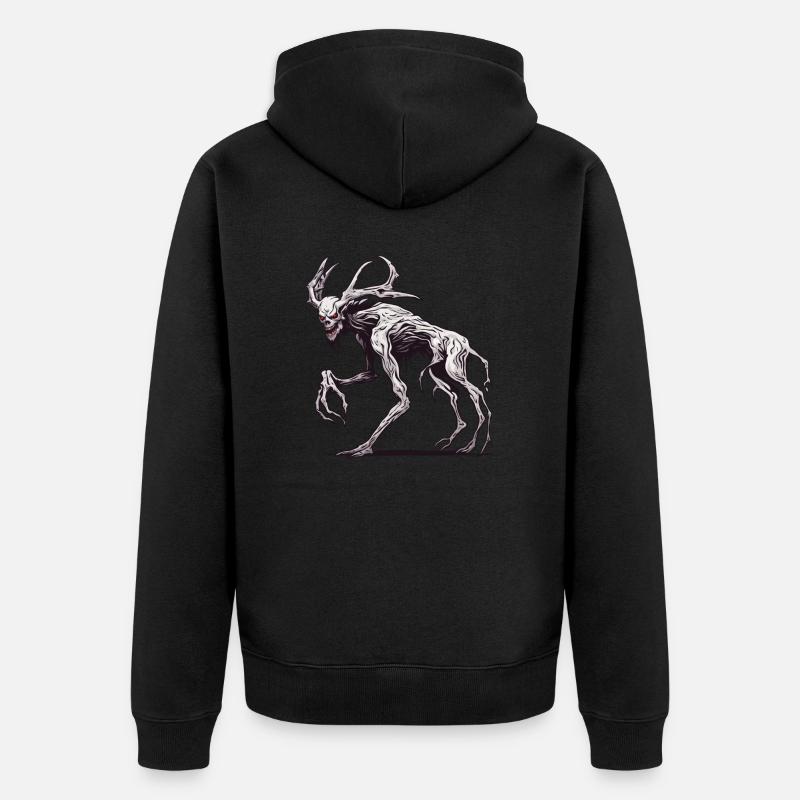 Wendigo / maléfique / Possessif / Horreur - Veste à capuche bio Premium Unisexe - noir