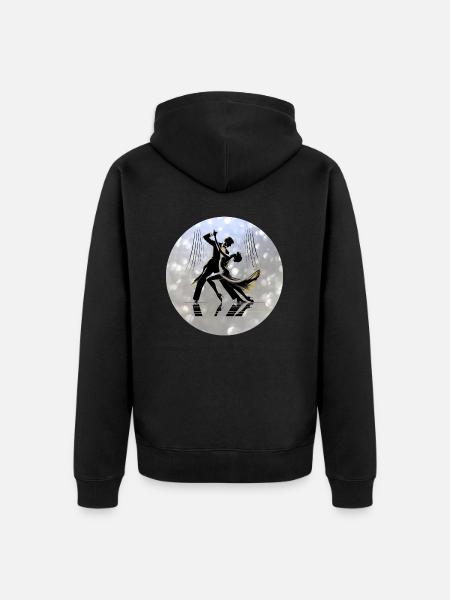 Ballabend mit Tangotänzern - Unisex Premium Bio Zip Hoodie - Schwarz