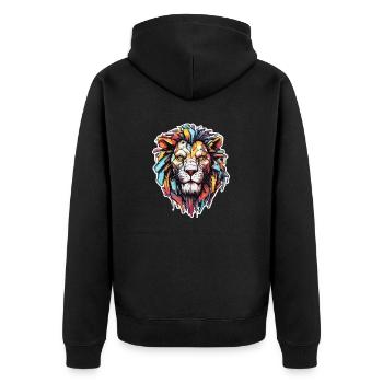 Robot Animal / AI / Mechanized Animals / Comic - Unisex Premium Organic Zip Hoodie - black - Back - Nico (187cm)