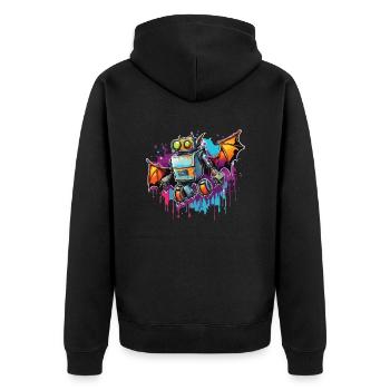 Robot Animal / AI / Mechanized Animals / Comic - Unisex Premium Organic Zip Hoodie - black - Back - Nico (187cm)