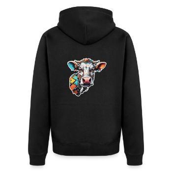 Robot Animal / AI / Mechanized Animals / Comic - Unisex Premium Organic Zip Hoodie - black - Back - Nico (187cm)