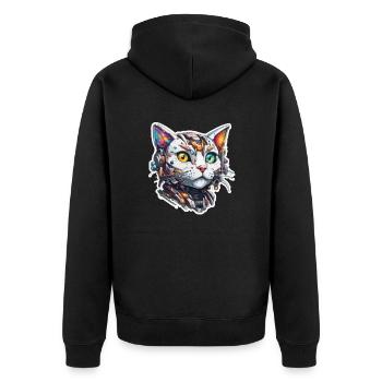 Robot Animal / AI / Mechanized Animals / Comic - Unisex Premium Organic Zip Hoodie - black - Back - Nico (187cm)