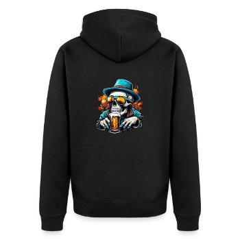 Crâne / Crâne / Squelette / Gothique / Tatouage - Veste à capuche bio Premium Unisexe - noir - Dos - Nico (187cm)