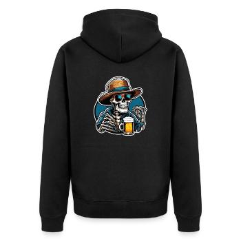Crâne / Crâne / Squelette / Gothique / Tatouage - Veste à capuche bio Premium Unisexe - noir - Dos - Nico (187cm)