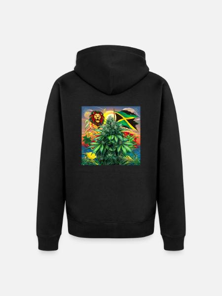 Jamaica Nr 1 - Unisex Premium Bio Zip Hoodie - Schwarz